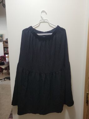 Black Tiered Maxi Skirt